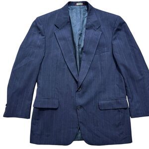 Botany 500 Mens Sz 42 100% Wool Sport Coat Blazer Jacket Navy Blue Made In USA